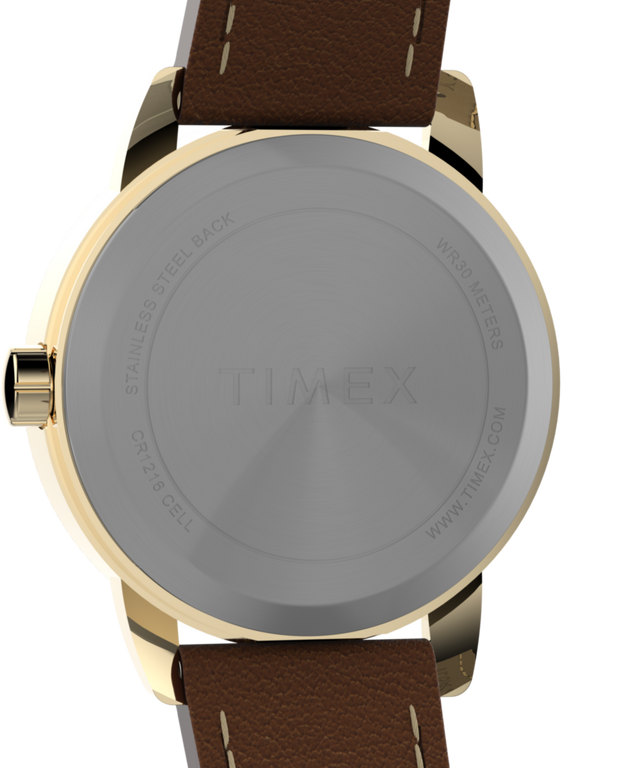 TW2V75400 Easy Reader® 25mm Eco-Friendly Vegan Leather Strap Watch Caseback Image