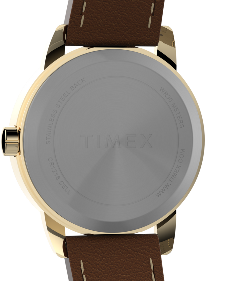 TW2V75400 Easy Reader® 25mm Eco-Friendly Vegan Leather Strap Watch Caseback Image