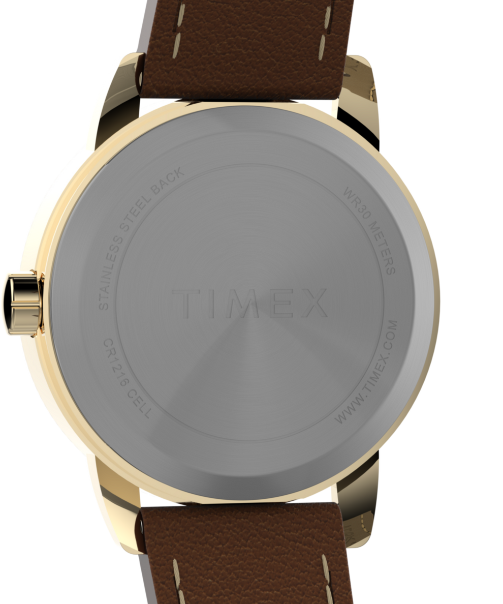 TW2V75400 Easy Reader® 25mm Eco-Friendly Vegan Leather Strap Watch Caseback Image