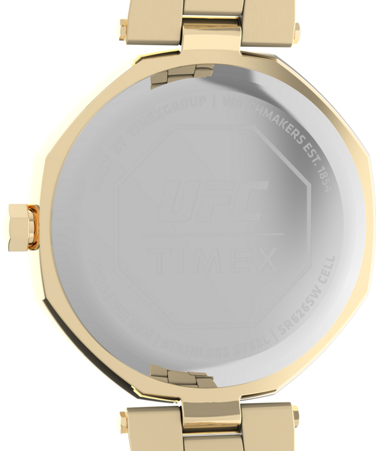 TW2V83100 Timex UFC Jewel 36mm Stainless Steel Bracelet Watch Caseback Image