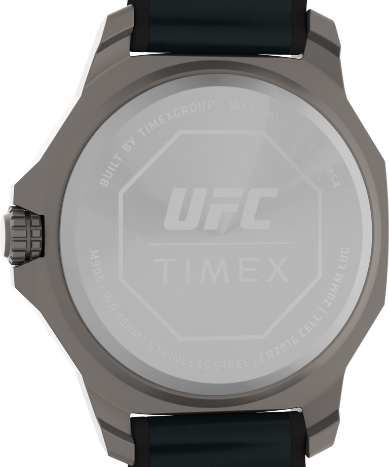 Timex UFC Reveal 41mm Silicone Backed Leather Strap Watch