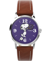 TW2V88500 Timex Marlin® Hand-Wound x Snoopy Tennis 34mm Leather Strap Watch Primary Image