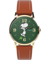 TW2V88800 Peanuts® x Timex Marlin® Hand-Wound Snoopy Tennis 34mm Leather Strap Watch Primary Image