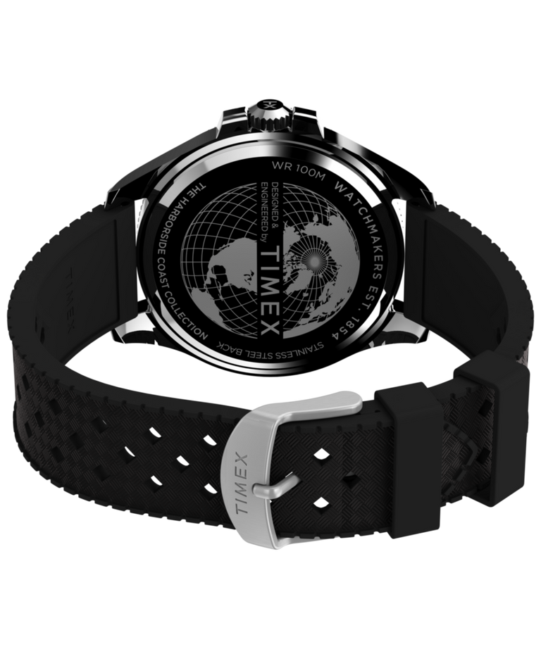 TW2V91700 Harborside Coast 44mm Synthetic Rubber Strap Watch Caseback with Attachment Image