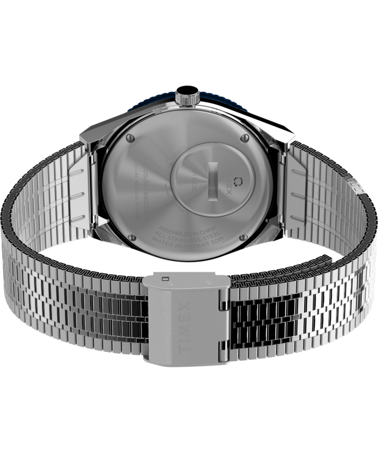 TW2V92100 Timex x seconde/seconde/ Episode #1 38mm Stainless Steel Bracelet Watch Caseback with Attachment Image