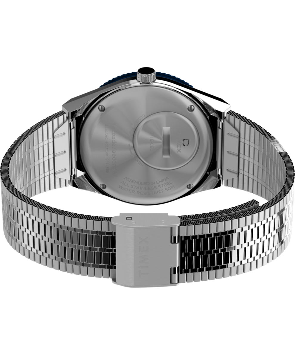 TW2V92100 Timex x seconde/seconde/ Episode #1 38mm Stainless Steel Bracelet Watch Caseback with Attachment Image
