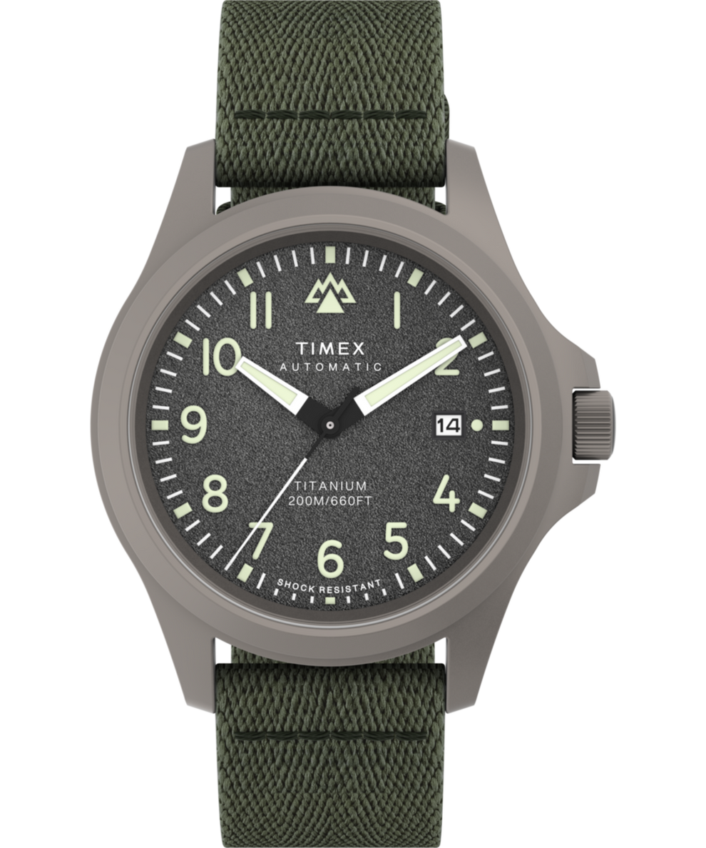 Expedition North® Titanium Automatic 41mm Recycled Fabric Strap Watch