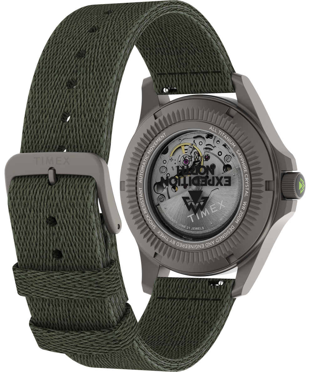 Expedition North® Titanium Automatic 41mm Recycled Fabric Strap Watch