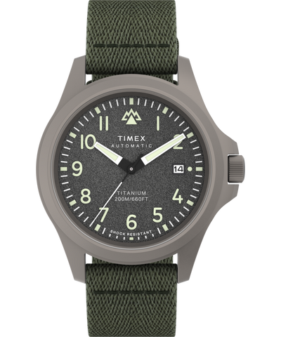 Imagen principal del reloj Expedition® Field Post Titanium Automatic de 41 mm con correa de tela reciclada TW2V95300
