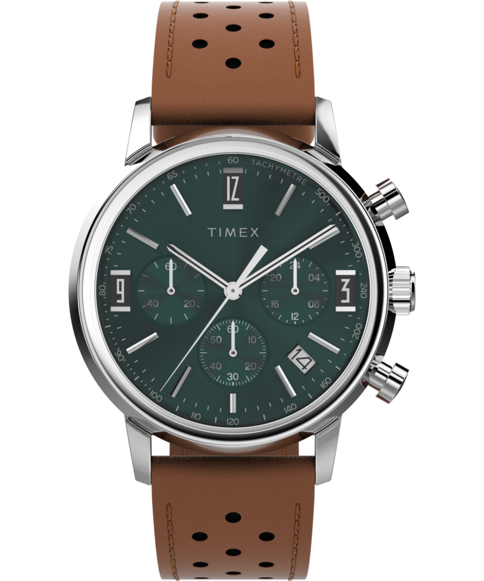 TW2W10100 Reloj Marlin® con cronógrafo y taquímetro, 40 mm, correa de piel. Imagen principal