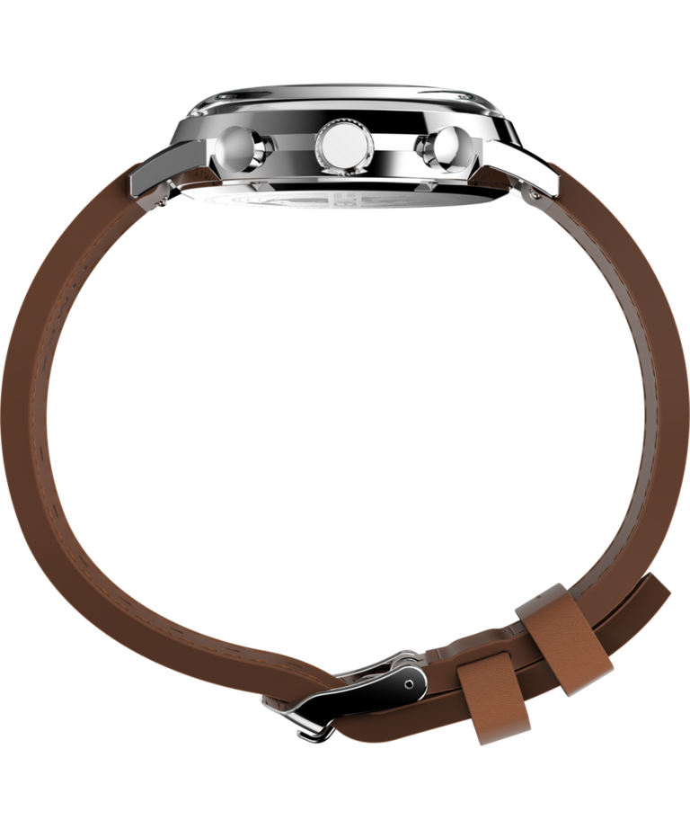 Imagen de perfil del reloj con cronógrafo y taquímetro Marlin® con correa de piel de 40 mm TW2W10100