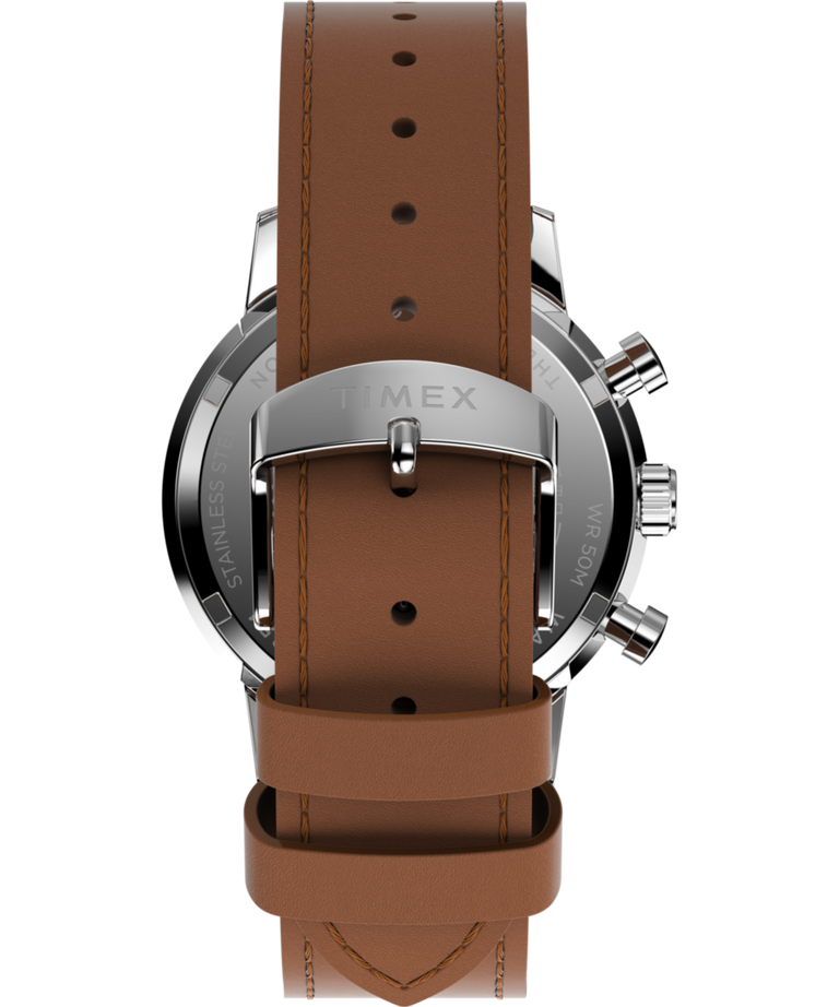 Imagen de la correa del reloj con cronógrafo y taquímetro Marlin® con correa de piel de 40 mm TW2W10100