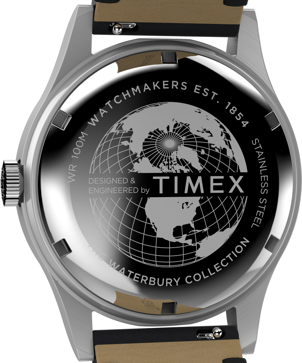 Relojes Automáticos Timex Página Oficial - Waterbury Traditional 39mm Cuero  Hombre Gris Marrones Azules