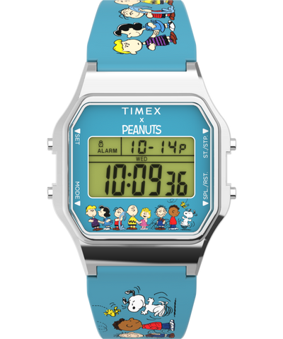 TW2W18900 Timex T80 x Peanuts Gang's All Here 34mm Resin Strap Watch Primary Image