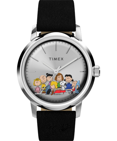 Timex Marlin® Automatic x Peanuts Gang's All Here 40mm Leather Strap Watch