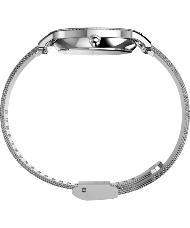 TW2W19100: Imagen de perfil del reloj Transcend con correa de malla de 34 mm