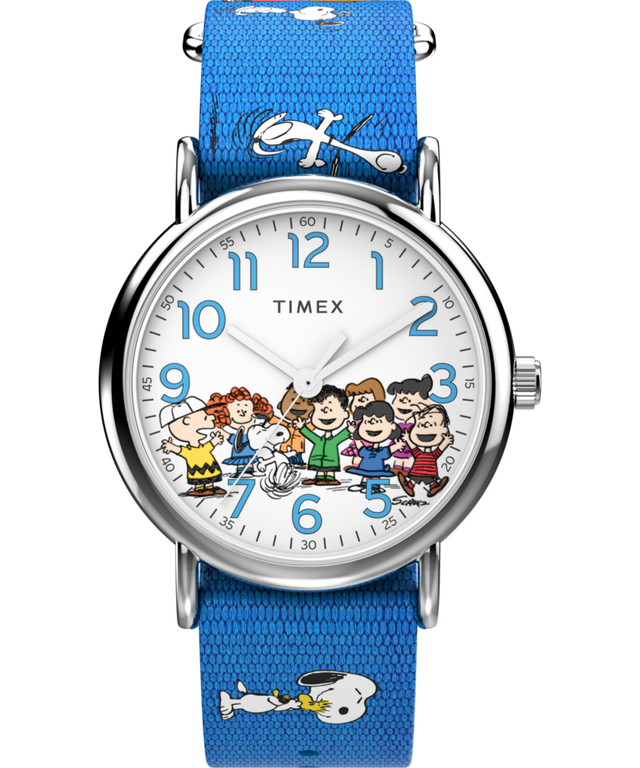 TW2W19400 Timex Weekender x Peanuts Gang's All Here 38mm Fabric Strap Watch Primary Image