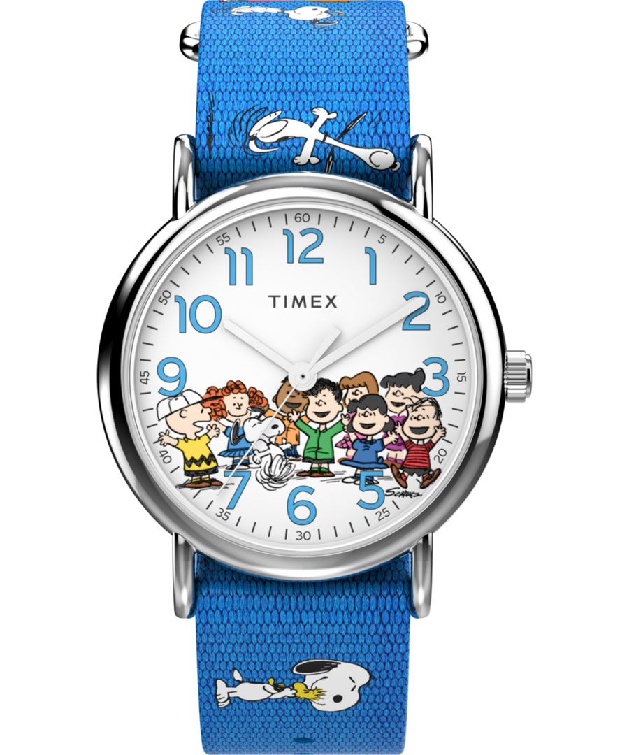 TW2W19400 Timex Weekender x Peanuts Gang's All Here 38mm Fabric Strap Watch Primary Image