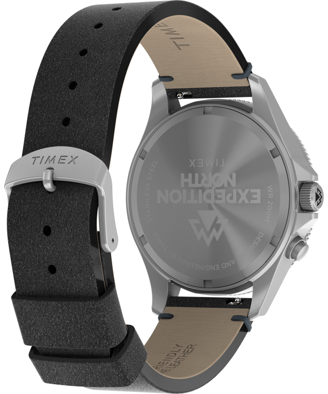 Expedition North® Slack Tide 41mm Waxed Leather Strap Watch