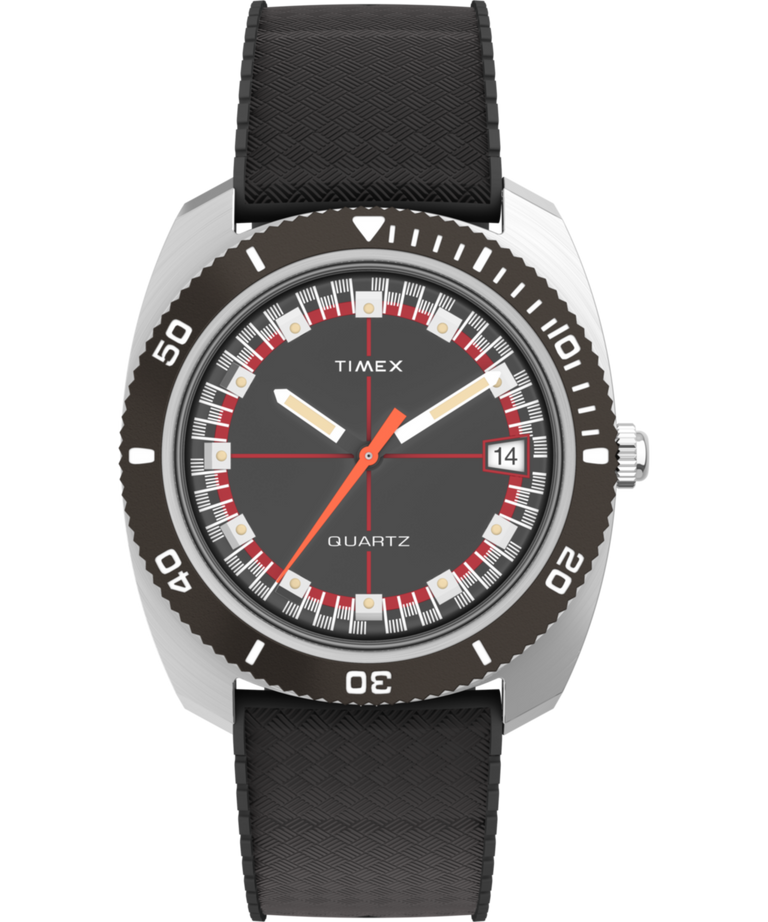 TW2W22400 Q Timex Reissue 1971 Velocity 36mm Synthetic Rubber Strap Watch Primary Image