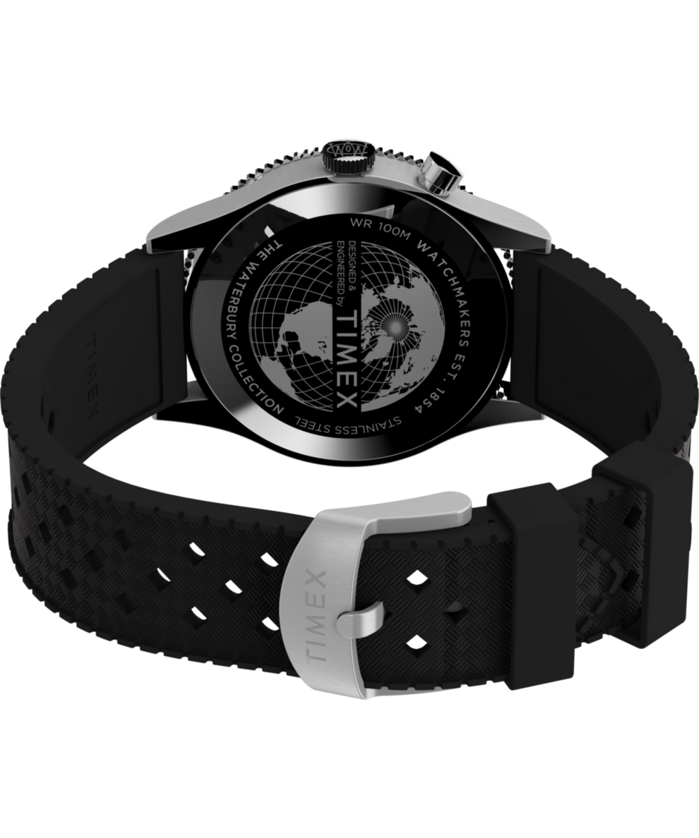 Waterbury Traditional GMT 39mm Synthetic Rubber Strap Watch