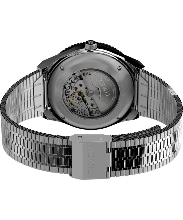 TW2W22900 Timex x seconde/seconde/ Episode #4 40mm Stainless Steel Bracelet Watch Caseback with Attachment Image