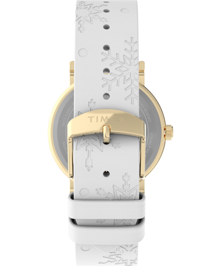 TW2W24100 Peanuts® x Timex Weekender Holiday 38mm Leather Strap Watch Strap Image