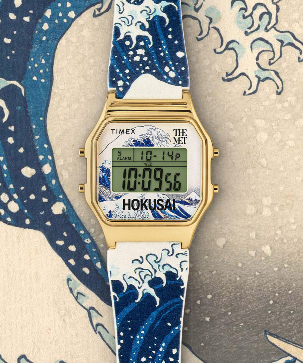 TW2W25200 Timex x The MET Hokusai 34mm Resin Strap Watch Campaign Key Silhouettes (Beauty shots) Image