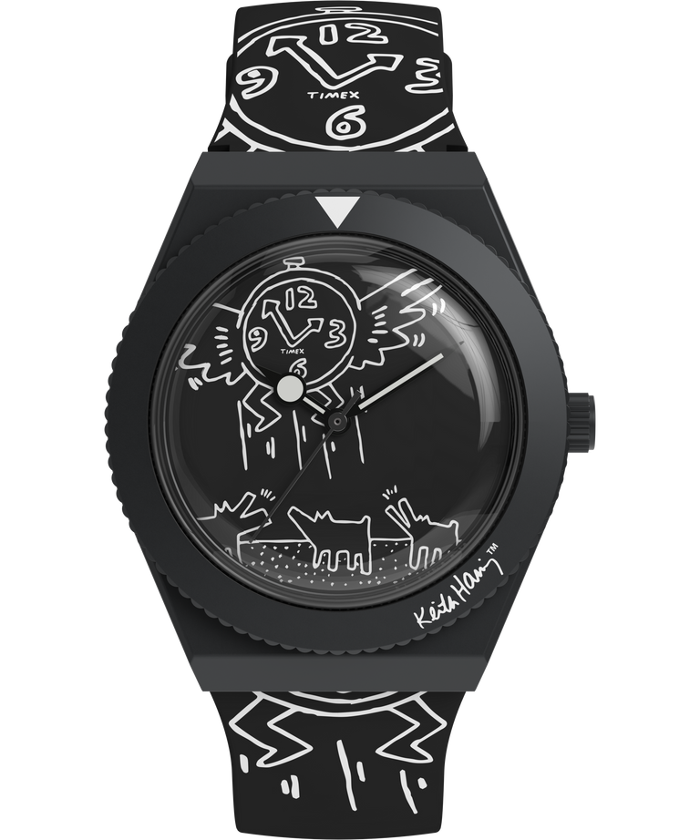 Q Timex x Keith Haring 38mm Synthetic Rubber Strap Watch