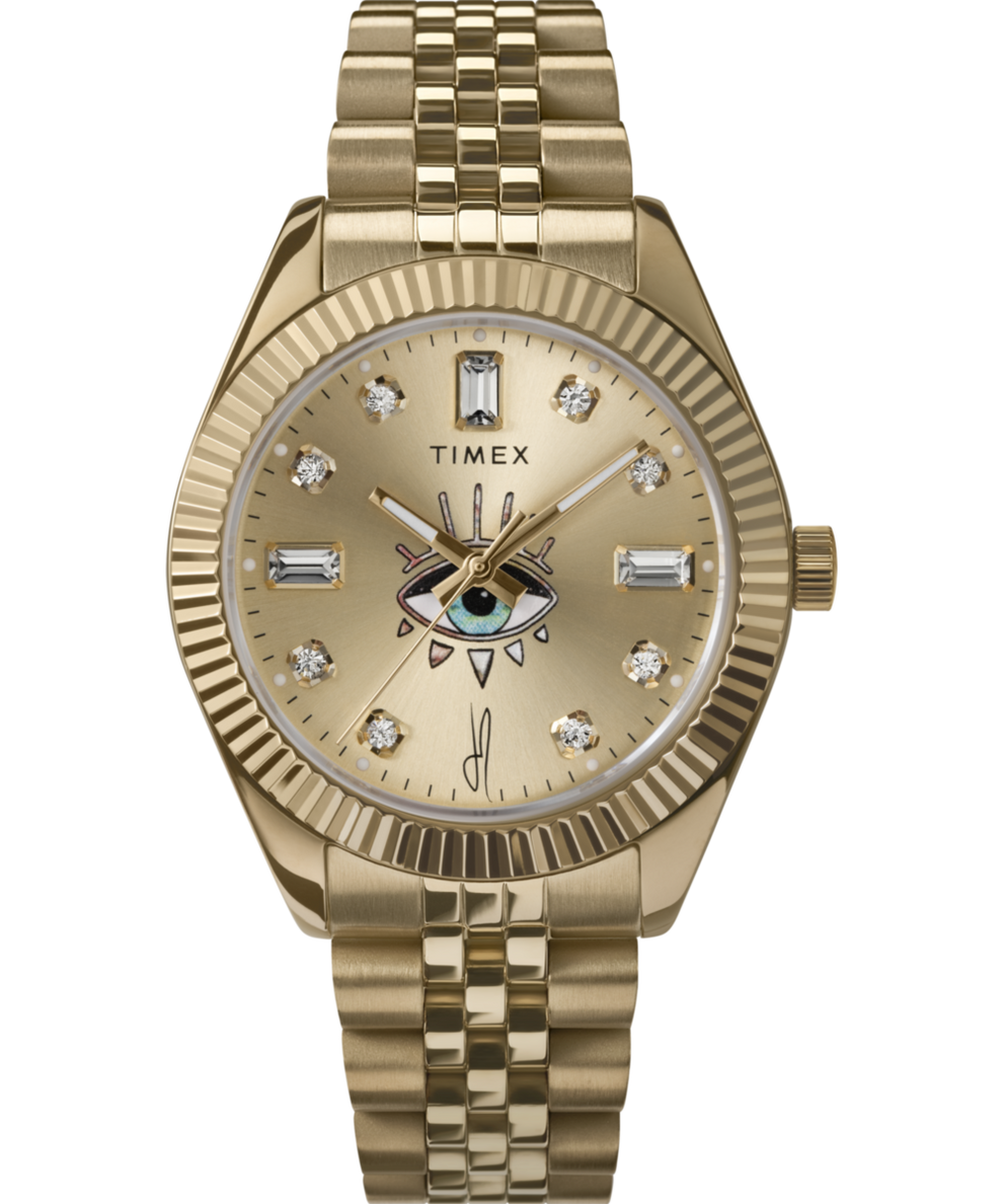 TW2W32800 Timex x Jacquie Aiche Allure 36mm Stainless Steel Bracelet Watch Primary Image