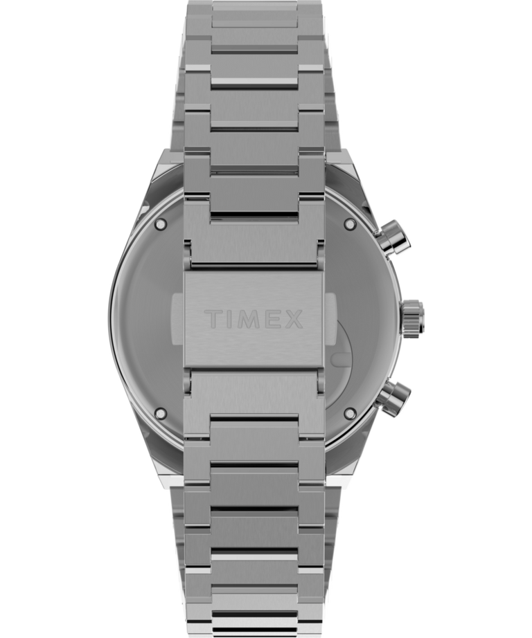 Imagen de la correa del reloj con brazalete de acero inoxidable Q Timex Falcon Eye Cronógrafo de 40 mm TW2W33700