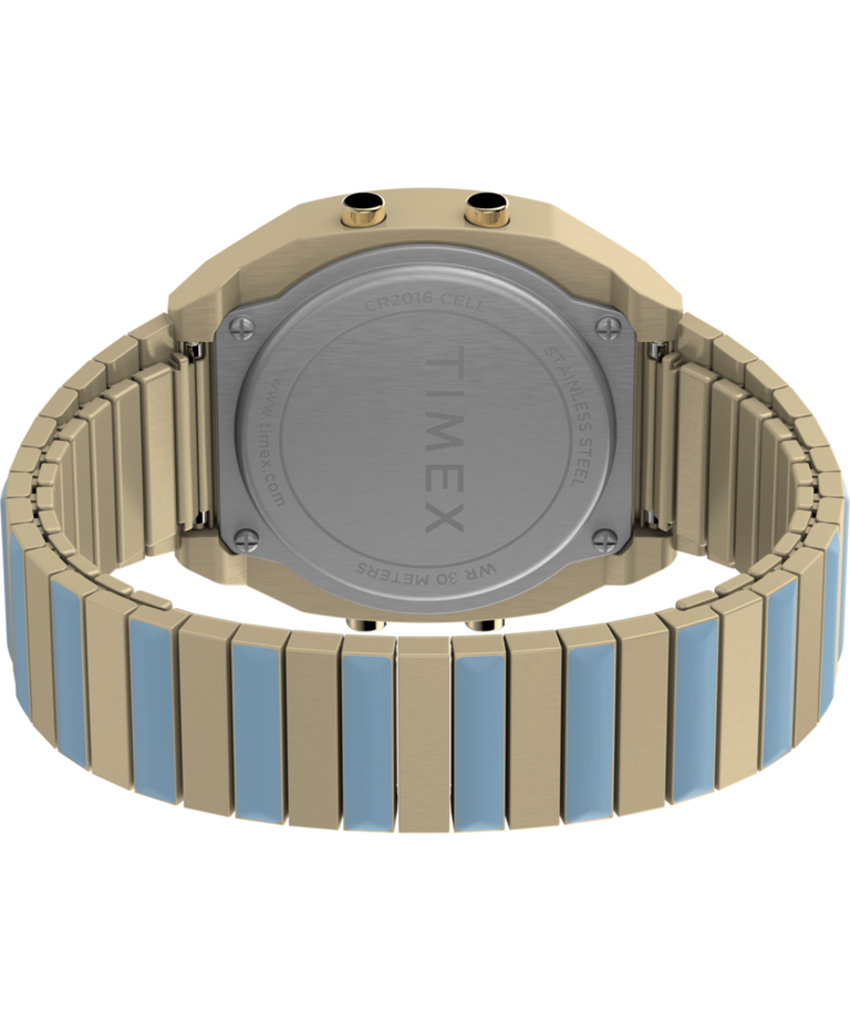 TW2W40800 Timex 80 36mm Stainless Steel Expansion Band Watch Caseback with Attachment Image