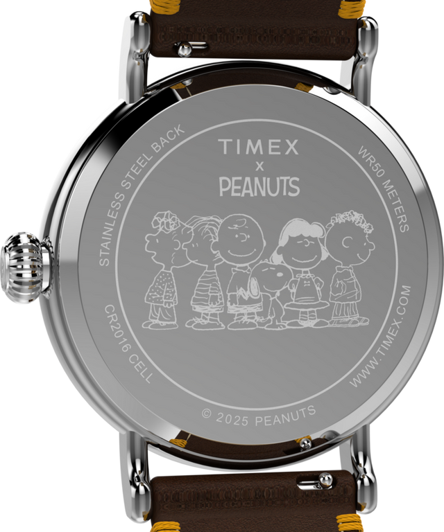 TW2W44300 Peanuts® x Timex Standard Thanksgiving: imagen del fondo de la caja del reloj de 40 mm con correa de piel