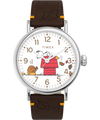 TW2W44300 Reloj Peanuts® x Timex Standard Thanksgiving de 40 mm con correa de piel. Imagen principal