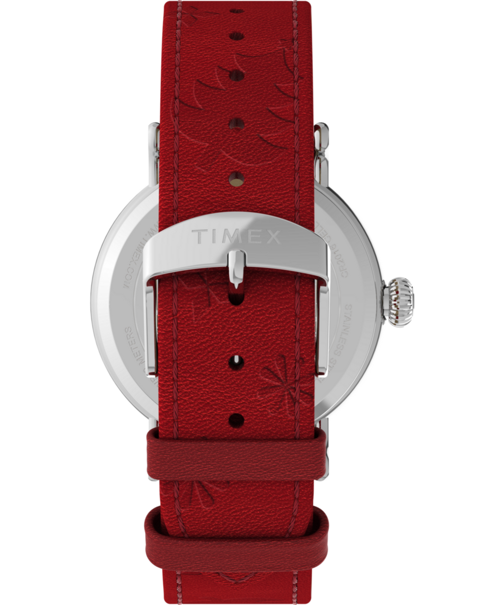 TW2W44400 Timex x Peanuts Standard Snoopy Santa 40mm Leather Strap Watch Strap Image