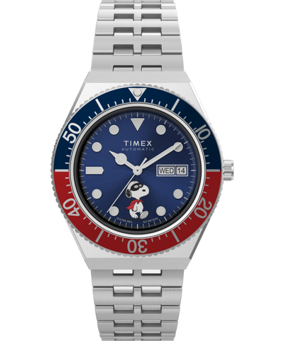 TW2W47500 Peanuts® x Timex M79 Automatic 40mm Stainless Steel Bracelet Watch Primary Image