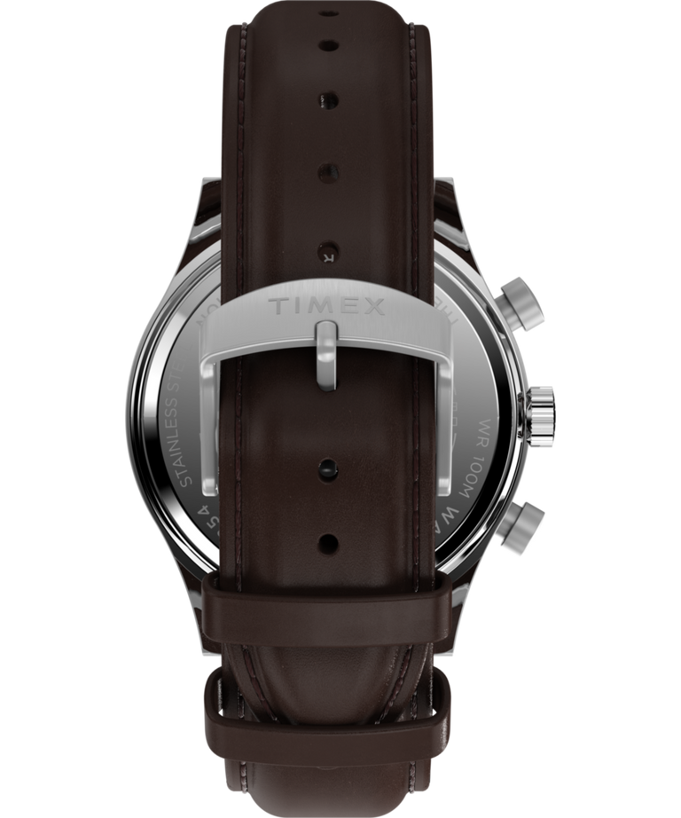 Imagen de la correa del reloj con correa de piel TW2W47900 Waterbury Traditional Fly Back Chronograph de 43 mm