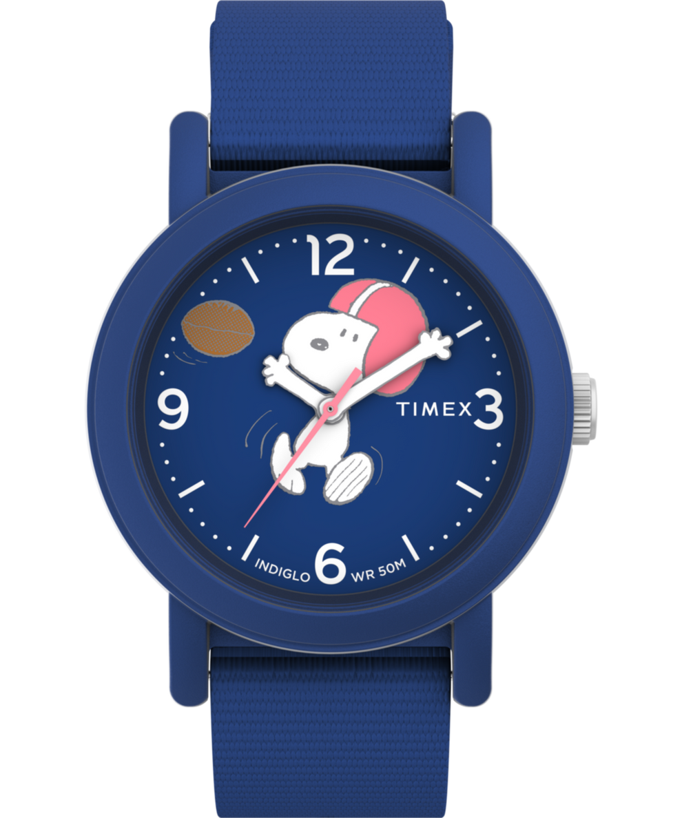 TW2W48500 Timex x Peanuts Snoopy Football 40mm Fabric Strap Watch Primary Image