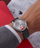 TW2W49600 Peanuts® x Timex Marlin® Automatic Snoopy Flying Ace 40mm Leather Strap Watch Primary Wrist Image