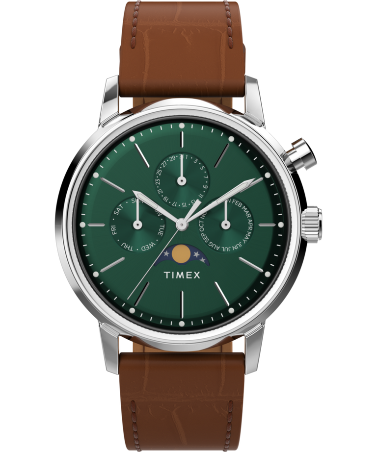 Imagen principal del reloj Marlin® Moon Phase con correa de piel de 40 mm TW2W51000