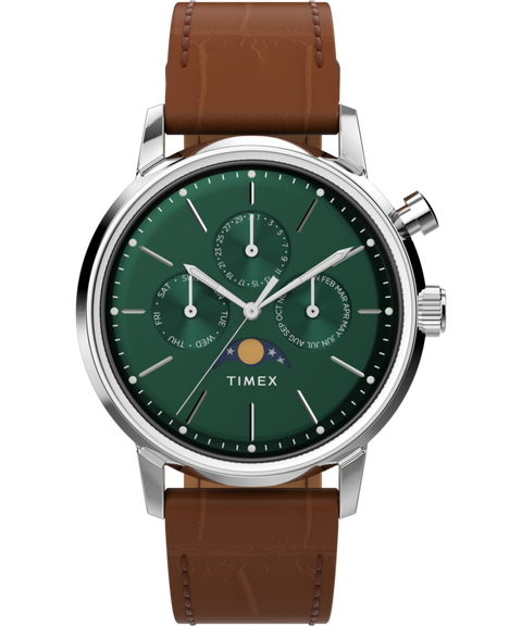 その他 moon Marlin® Moon Phase 40mm Leather Strap Watch - TW2W51000 | Timex US