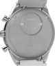 TW2W51600 Q: Imagen del fondo de la caja del reloj cronógrafo Timex de 40 mm con brazalete de acero inoxidable