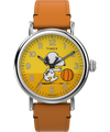 TW2W51900 Timex Standard x Peanuts Basketball 40mm Leather Strap Watch Primary Image