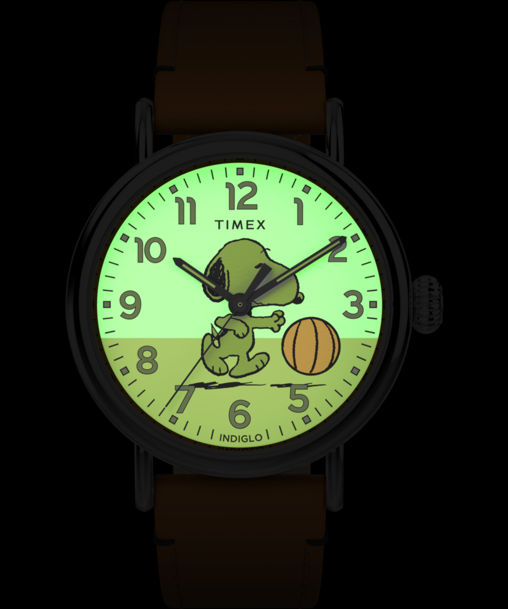 TW2W51900 Timex Standard x Peanuts Basketball 40mm Leather Strap Watch Collab Additional Image