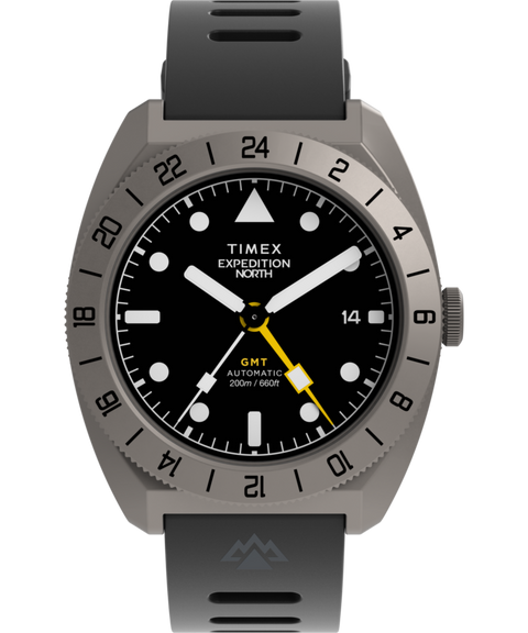 TIMEX タイメックス エクスペディション ノース GMT TW2W53000 Expedition GMT Titanium Automatic 41mm Silicone Strap Watch