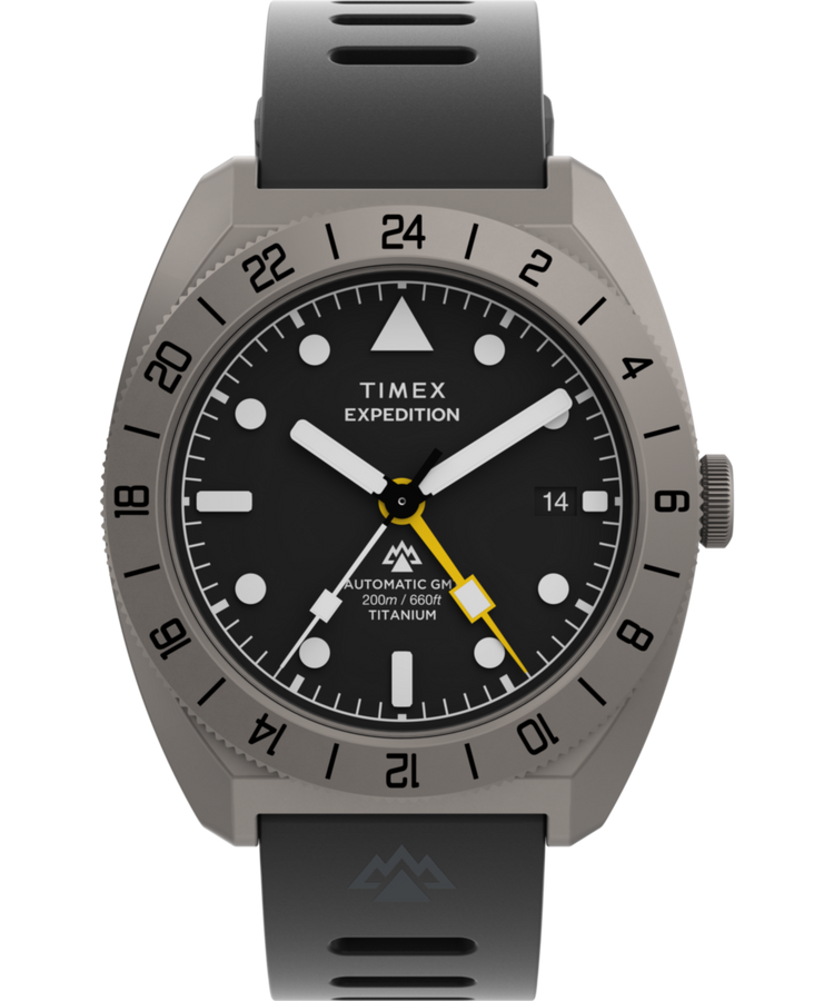 TW2W53000 Expedition® Pioneer Titanium Automatic GMT 41mm Silicone Strap Watch Primary Image