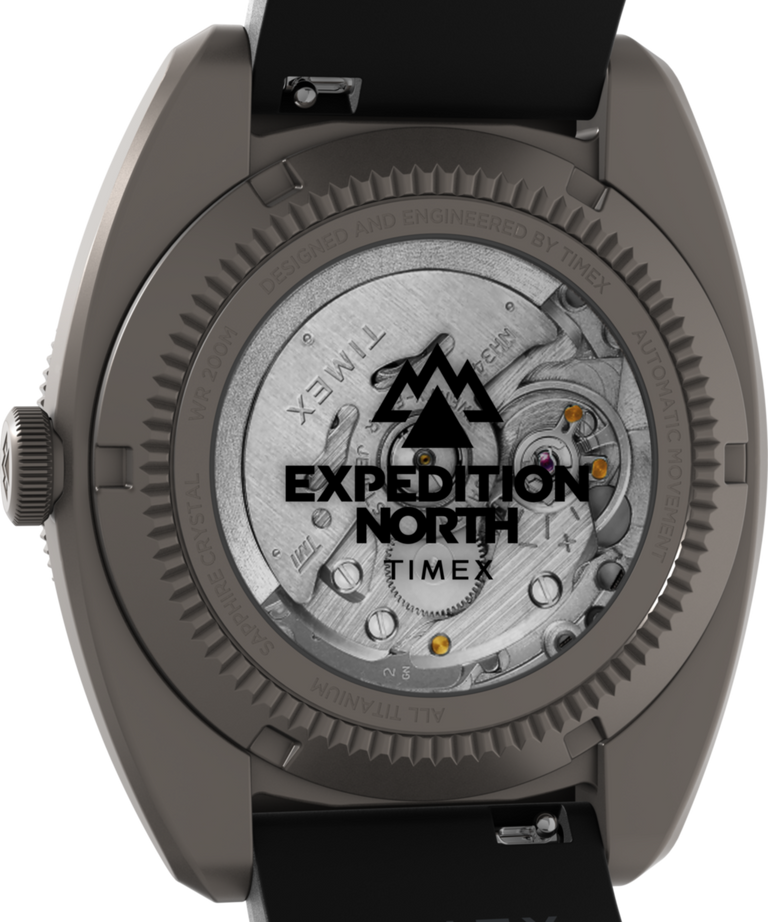 Imagen del fondo de la caja del reloj TW2W53000 Expedition® Pioneer Titanium Automatic GMT de 41 mm con correa de silicona
