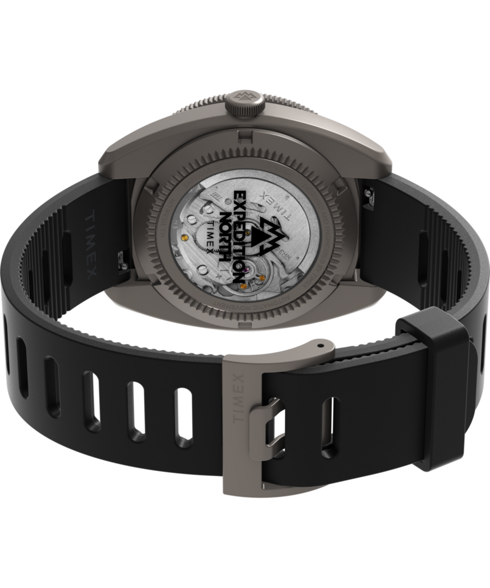 TW2W53000 Expedition GMT Titanium Automatic 41mm Silicone Strap Watch Caseback with Attachment Image