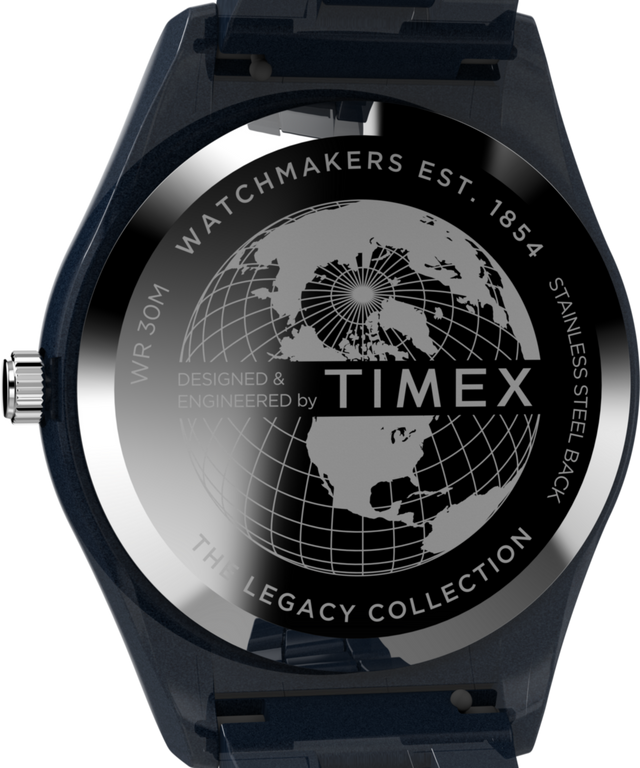 TW2W56200 Timex Legacy Ocean 42mm Recycled Plastic Bracelet Watch Caseback Image