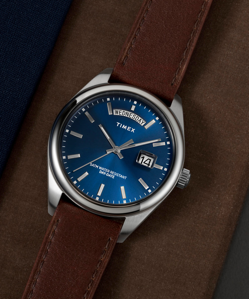 TW2W57200 Timex Legacy 41mm Leather Strap Watch  Campaign Key Silhouettes (Beauty shots) Image